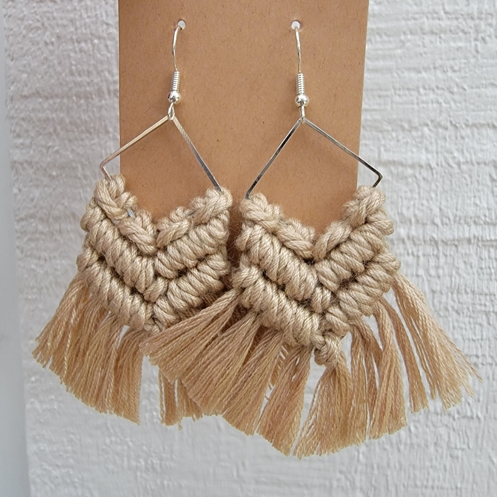Assorted Color Macrame Earrings - Picture 6 of 6